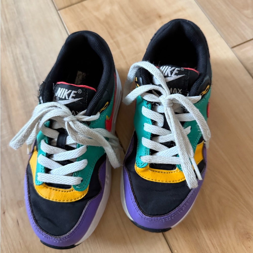 Nike Black and Purple Sneakers Vibrant Design- Air Max 1 “windbreaker” - Picture 2 of 8